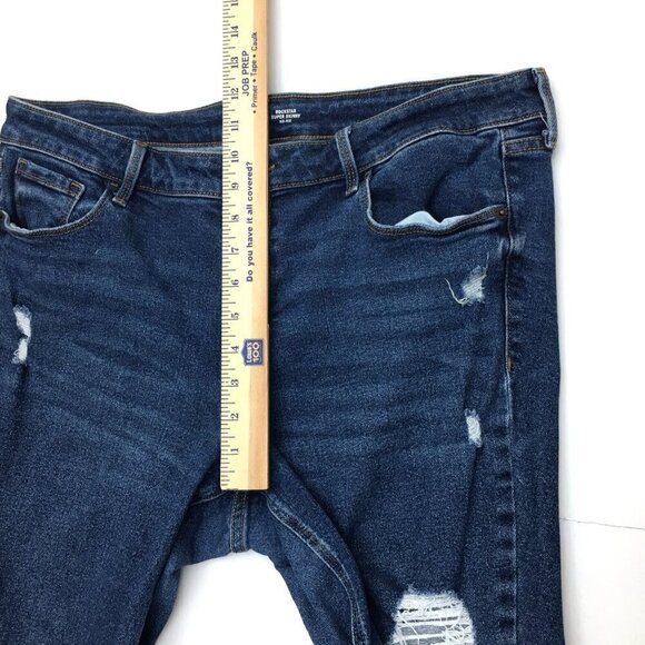 Old Navy Jeans Rockstar Super Skinny Mid Rise Distressed Stretch size 14 - Picture 6 of 8